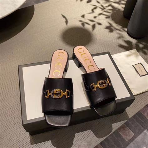 gucci slides women flats|gucci zumi loafer.